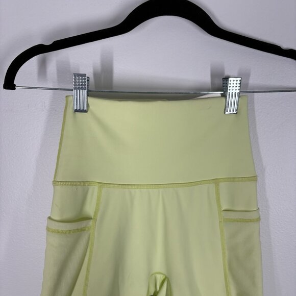 Aerie Women XS Yellow Smooth Medium Support Pockets Mesh Hi-Rise Bike Short NWT - Picture 4 of 10